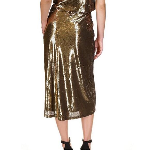 MICHAEL Michael Kors Sequin A-Line Midi skirt gold - M - Picture 2 of 11